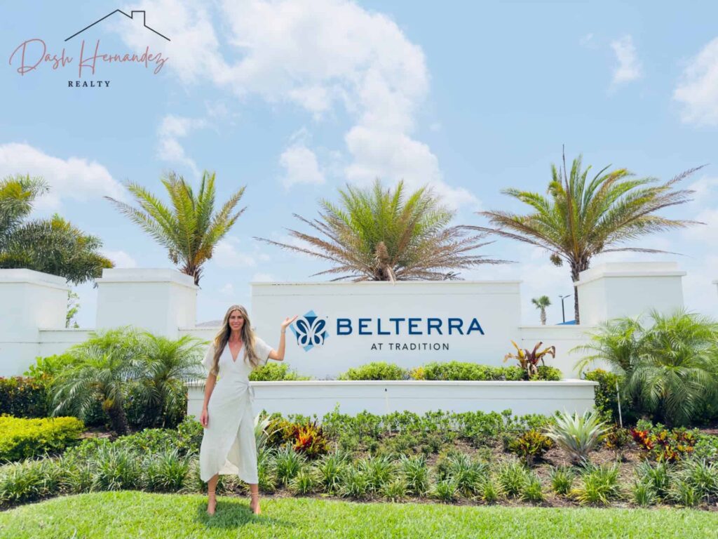 Dash Hernandez Presents Belterra at Tradition: New Homes by GHO Homes - Dash Hernandez Dash Hernandez, realtor, at the entrance of Belterra at Tradition, a new home community by GHO Homes in Port St. Lucie, FL