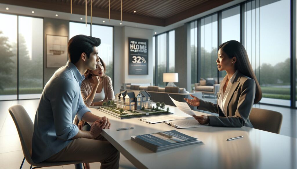 New home purchase agreement with builder incentives and savings