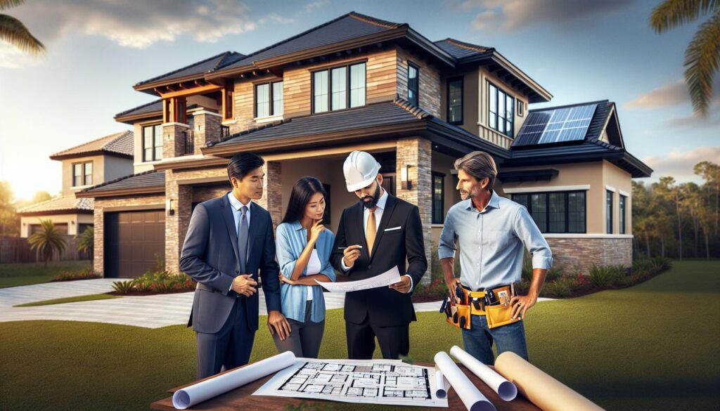 A new home under construction in Florida with quality materials.