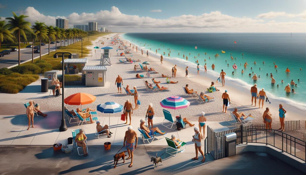 Scenic beach near Port St Lucie with clear water and soft sand for active adults
