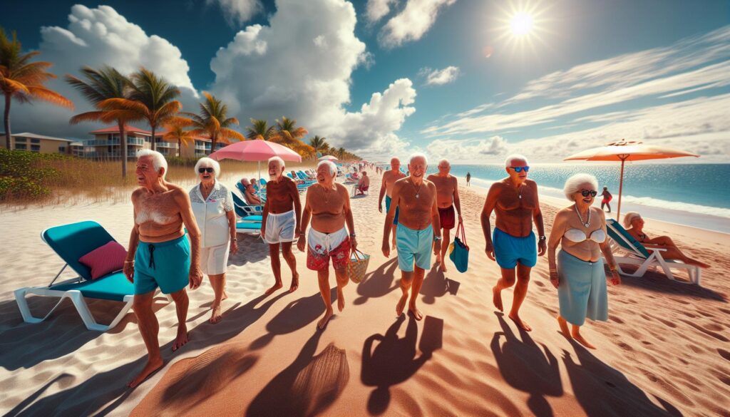 Golden sand and clear blue water on a Treasure Coast Florida beach