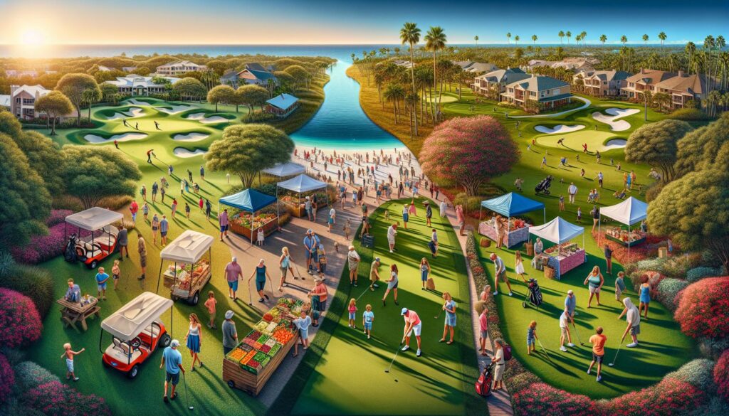 Scenic view of Port St Lucie during seasonal activities.