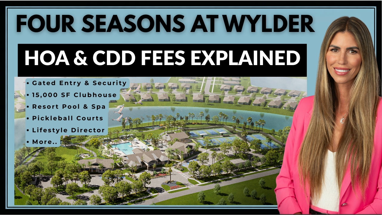 Four Seasons at Wylder community home elevations showcasing three distinct architectural styles of ranch-style homes available in Port St. Lucie, Florida