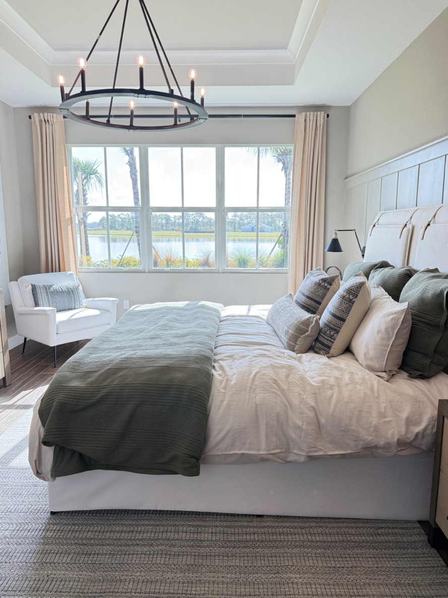 Astaire Primary Bedroom | Four Seasons at Wylder K. Hovnanian Astaire Model Primary Bedroom at Four Seasons at Wylder - Spacious master suite with ceiling treatments in Port St. Lucie, FL