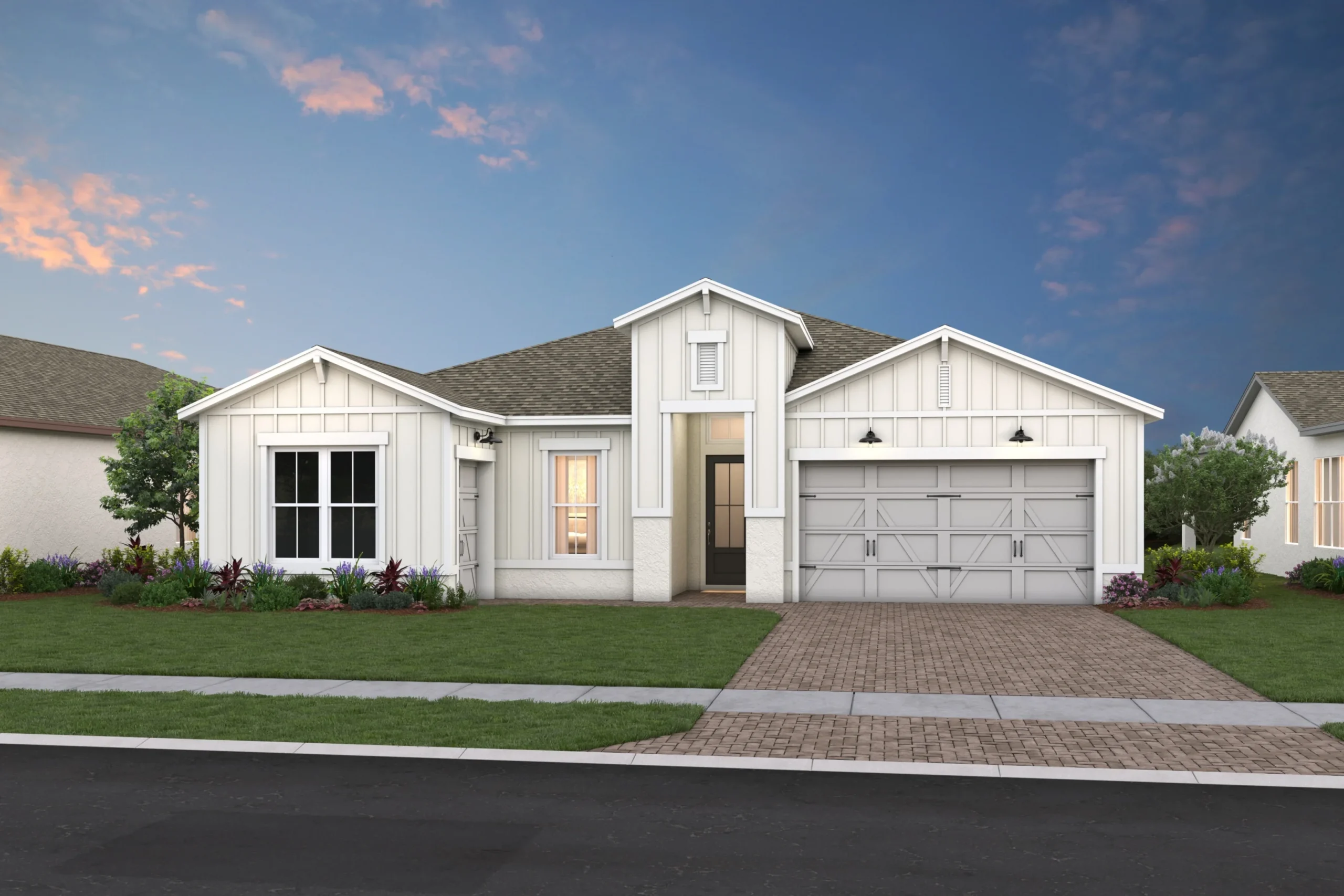 Bell Model Front Elevation - Four Seasons at Wylder by K. Hovnanian