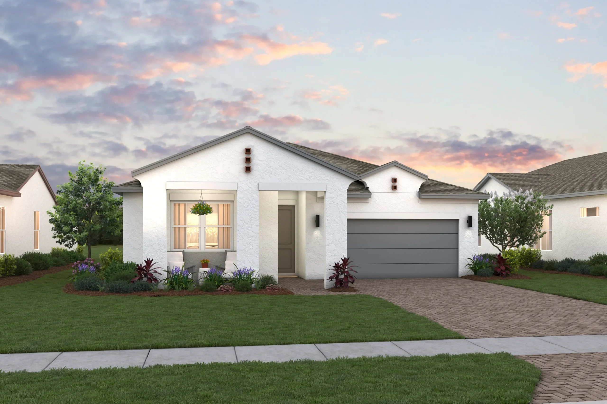 Bogart Model Side Elevation - Four Seasons at Wylder by K. Hovnanian