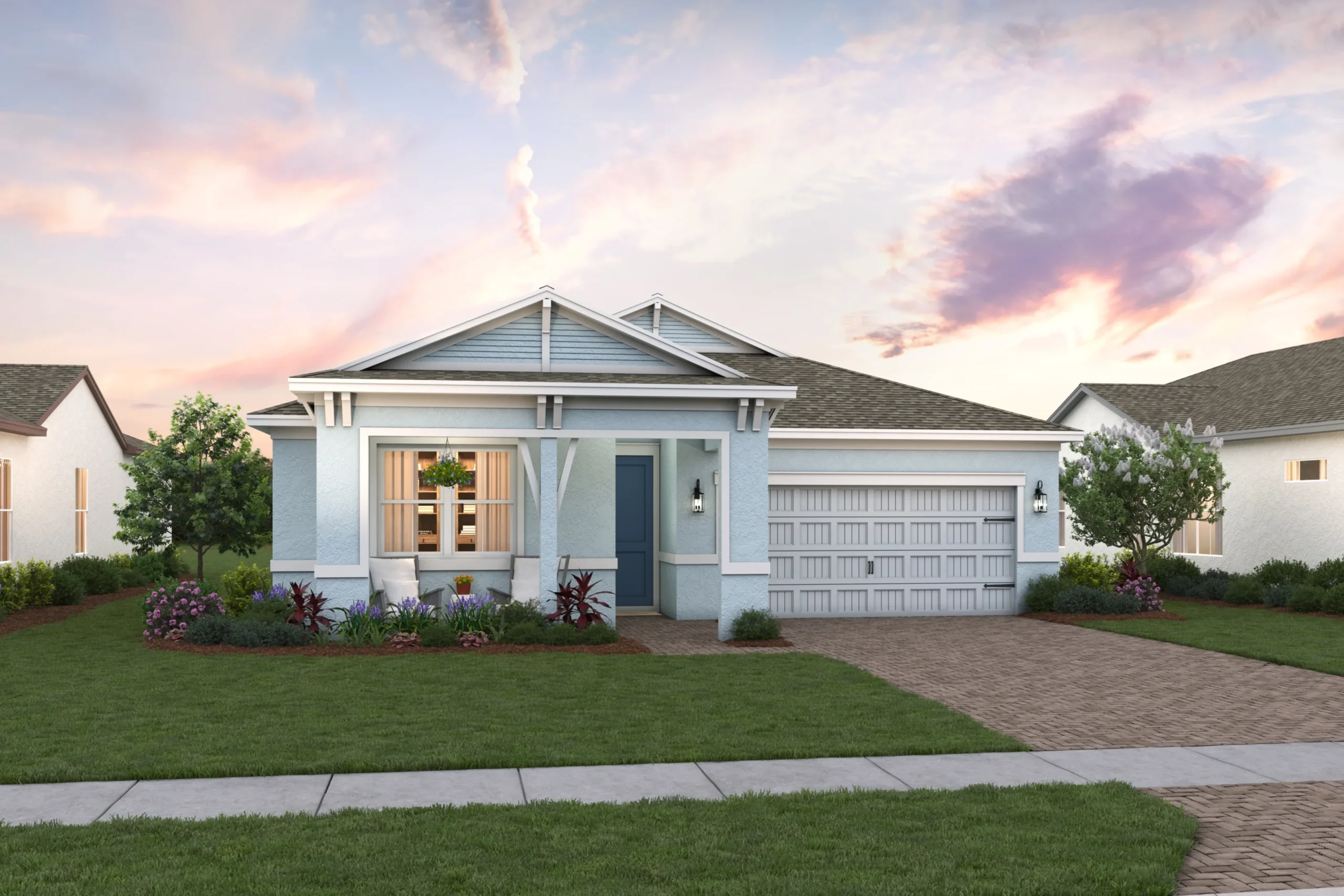 Bogart Model Rear Elevation - Four Seasons at Wylder by K. Hovnanian