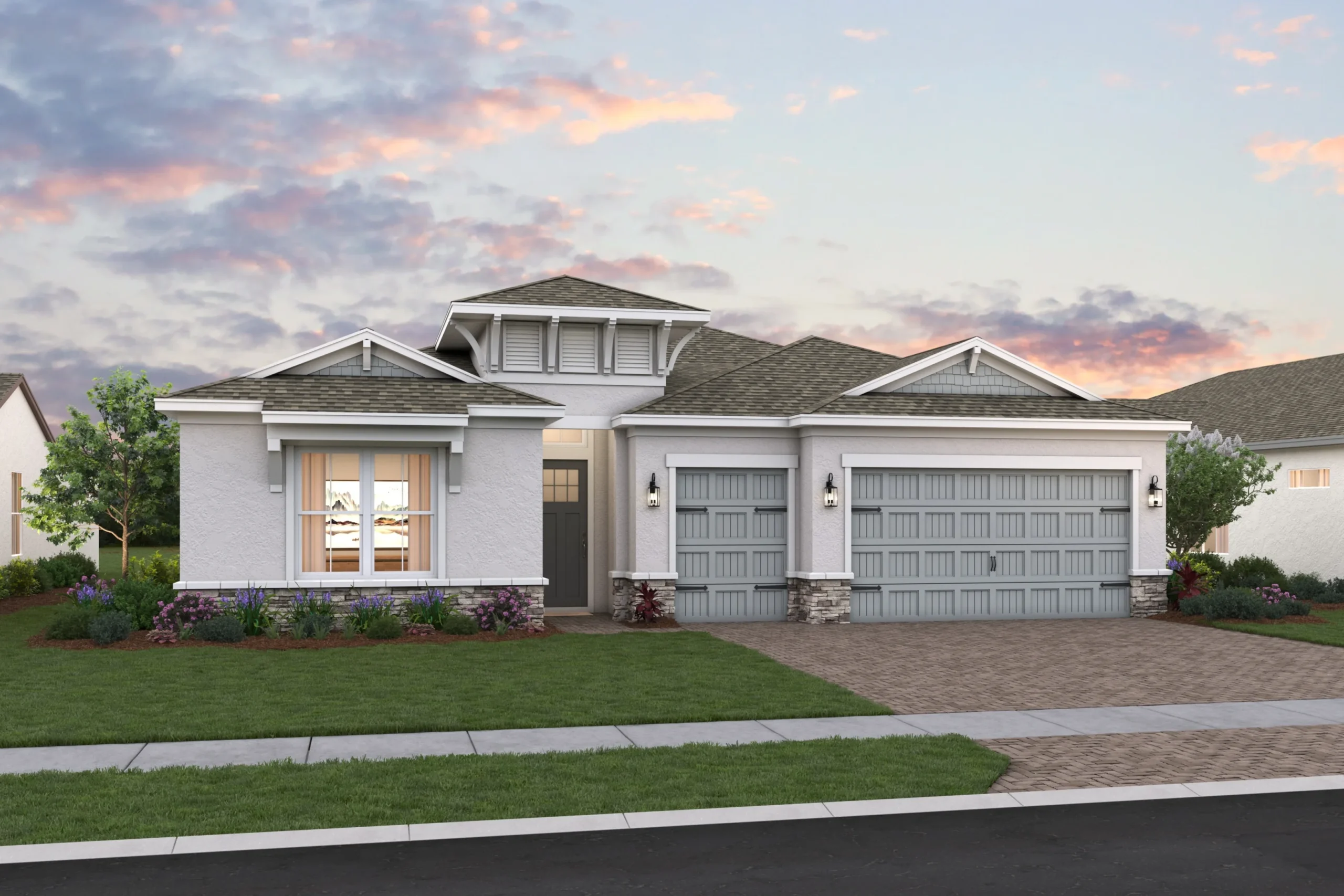 Carver Model Side Elevation - Four Seasons at Wylder by K. Hovnanian
