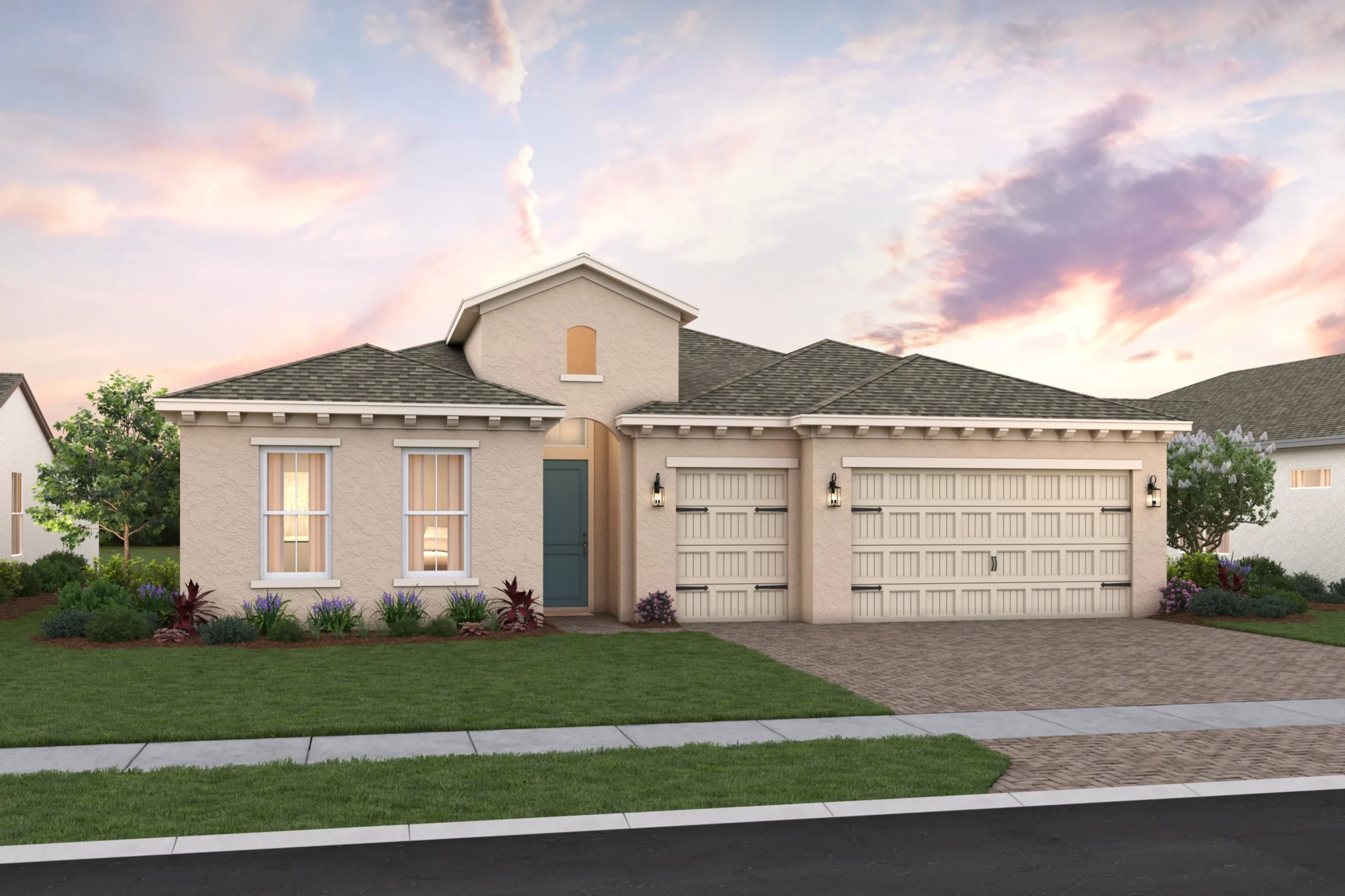 Carver Model Rear Elevation - Four Seasons at Wylder by K. Hovnanian