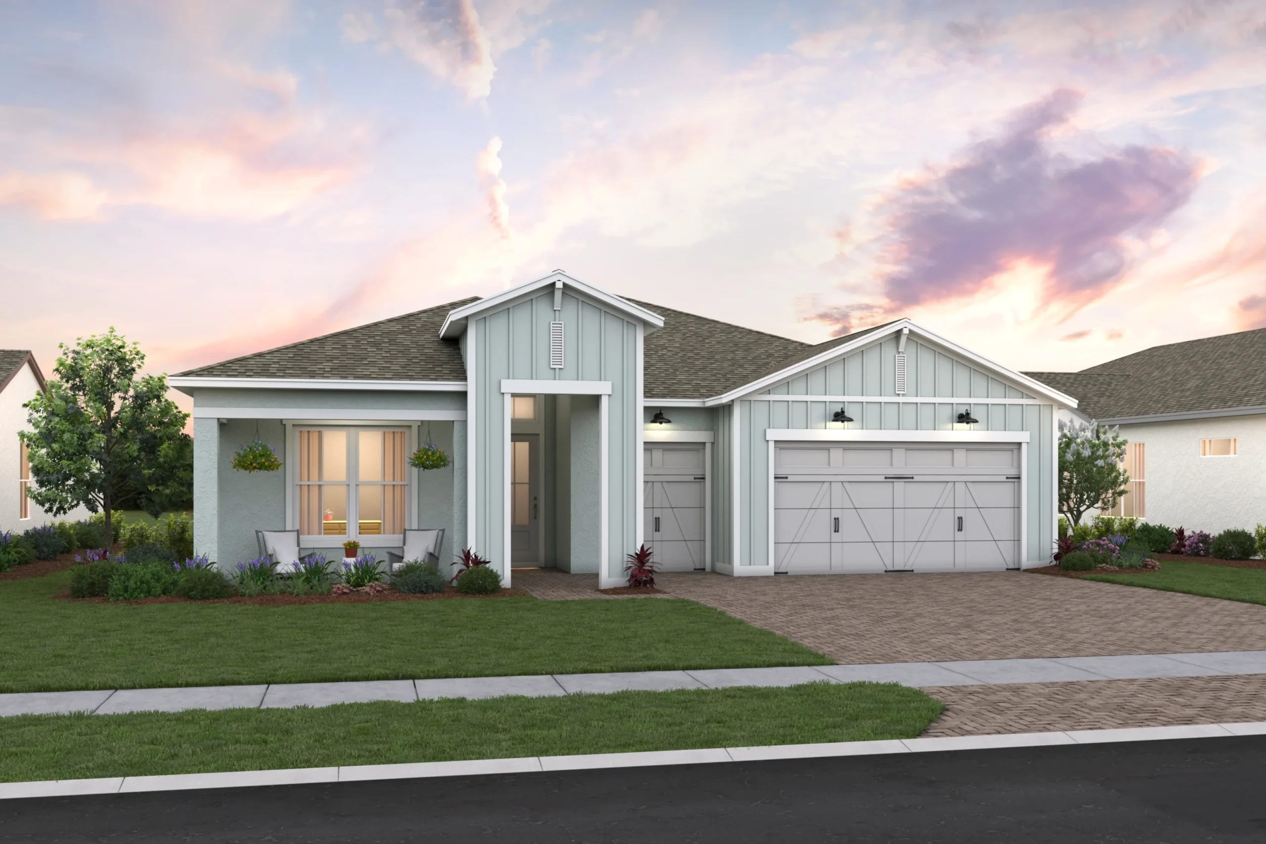 Morse Model Side Elevation - Four Seasons at Wylder by K. Hovnanian