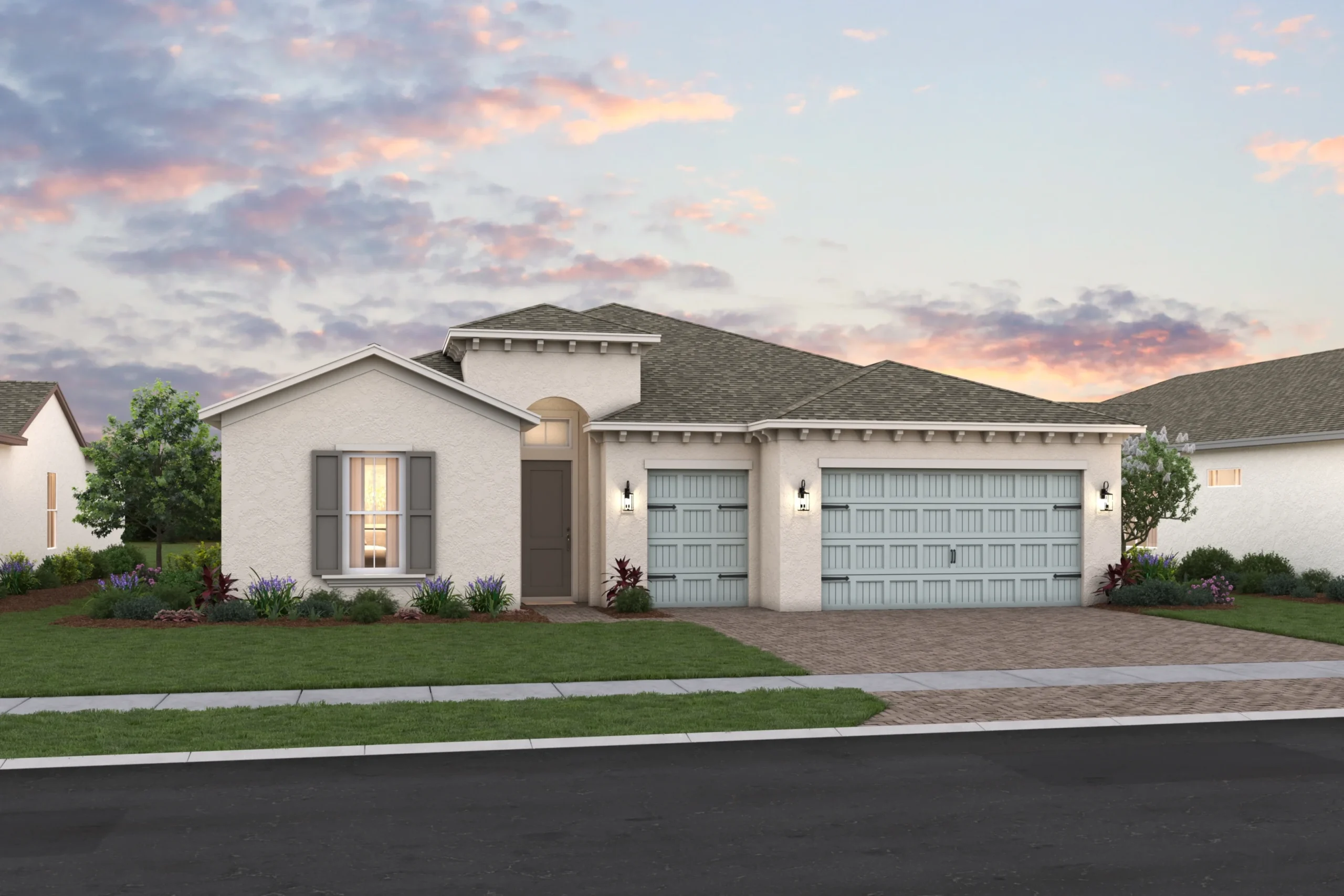 Morse Model Rear Elevation - Four Seasons at Wylder by K. Hovnanian