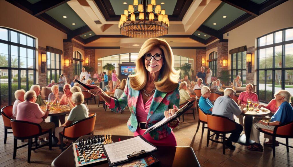 Lifestyle Director leading a social event at Four Seasons.