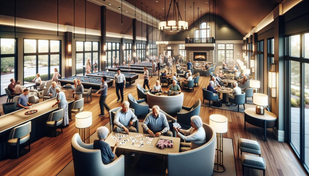 Vibrant clubhouse at Four Seasons Wylder with resort amenities