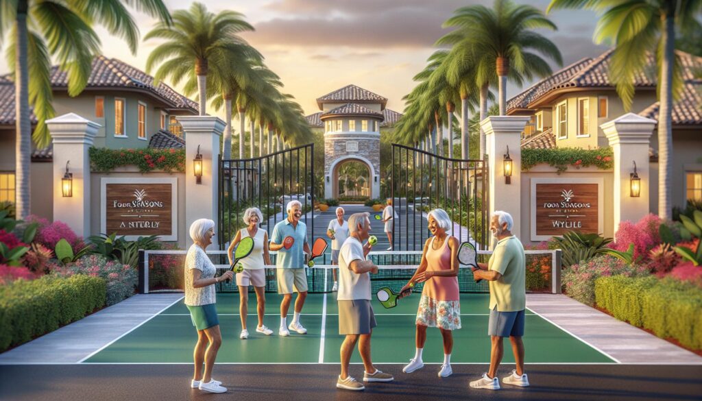 Aerial view of the Four Seasons at Wylder community in Florida